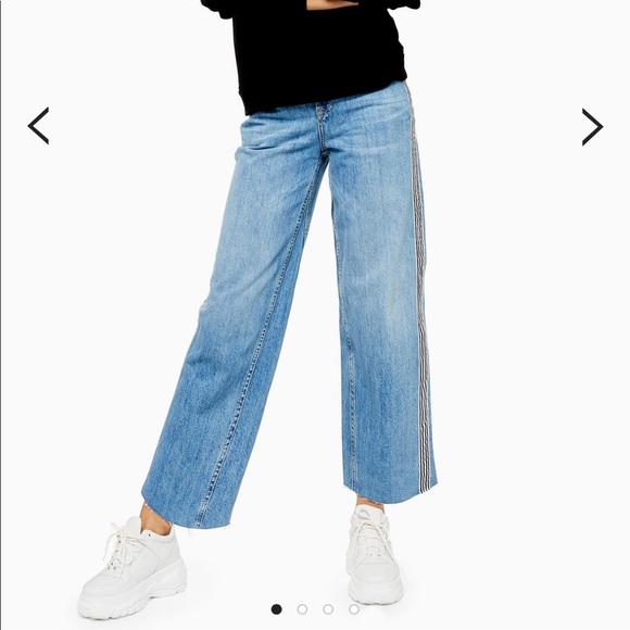 Topshop Denim - Side stripe Topshop jeans (cropped) size W28L30